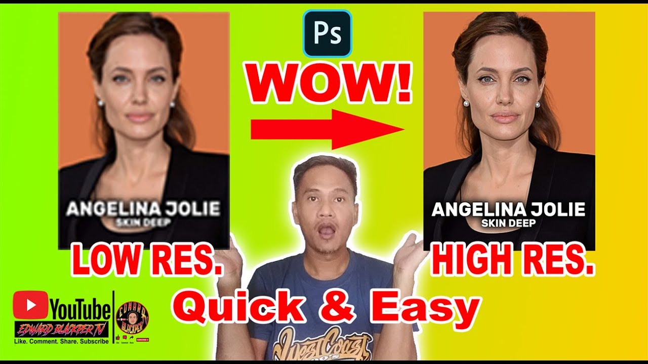 Easily Convert Low To High Resolution & Improve Quality Photos In Photoshop | Tutorial | TAGALOG
