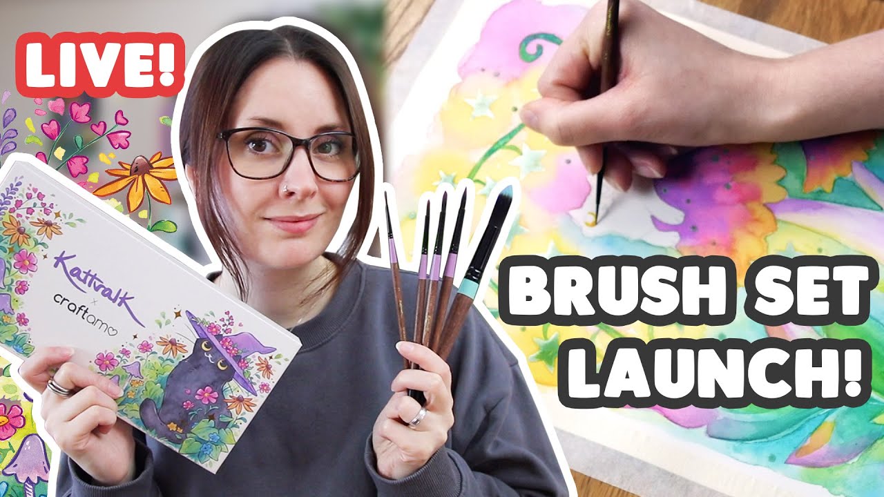 Kattvalk x Craftamo BRUSH SET LAUNCH - Live Paint With Me, Exclusive Discount & Giveaway!