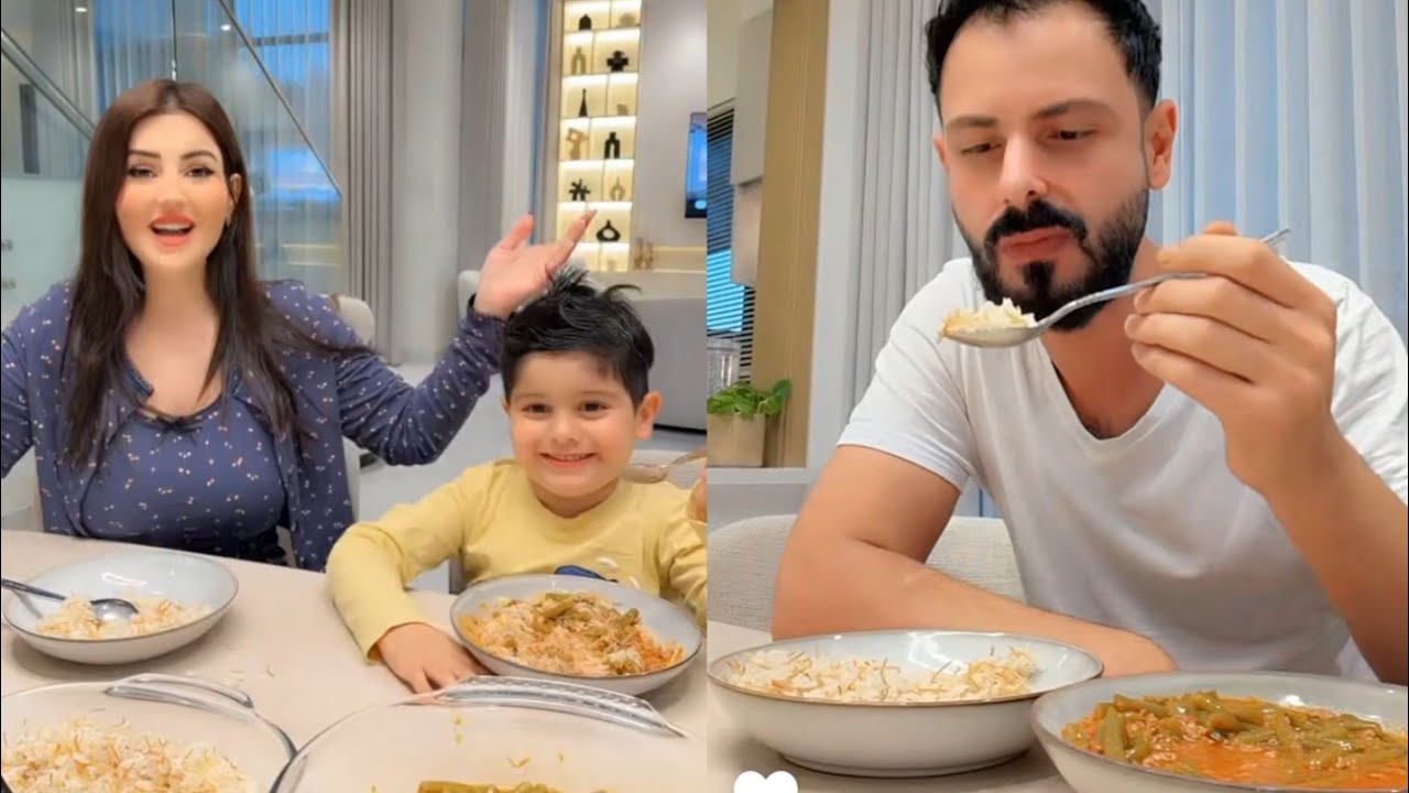 نور وعصام عم يتعشو عشاء خورافي😍😍