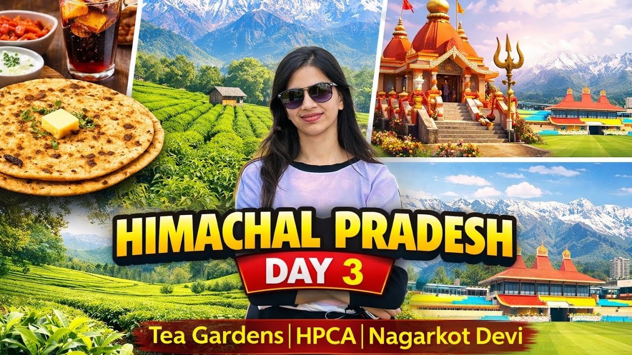 Exploring Himachal 🏔️ | Nagarkot Devi Temple & Dharamshala Stadium | Himachal Vlog Day 3