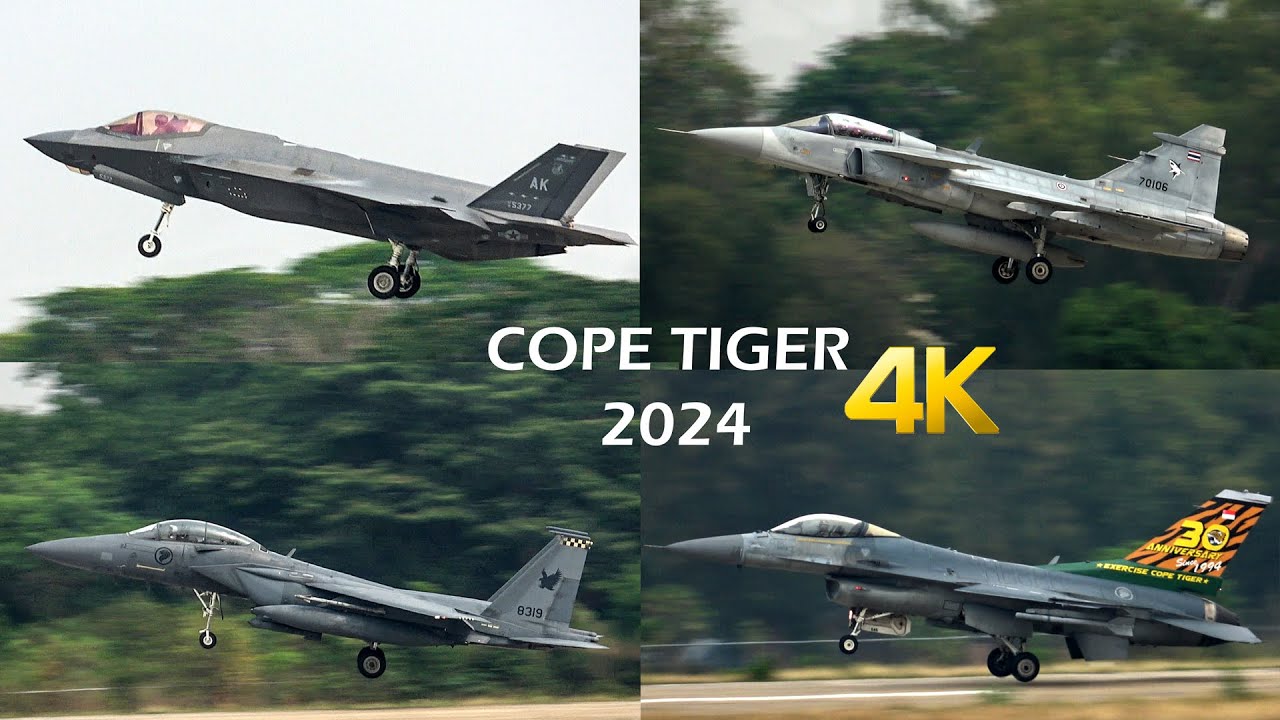 COPE TIGER 2024 - Take off and Landing (4K)