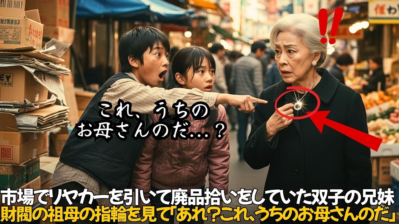 市場でリヤカーを引いて廃品拾いをしていた双子の兄妹、財閥の祖母の指輪を見て「あれ？これ、うちのお母さんのだ」｜人生の教訓｜オーディオブック｜実話朗読