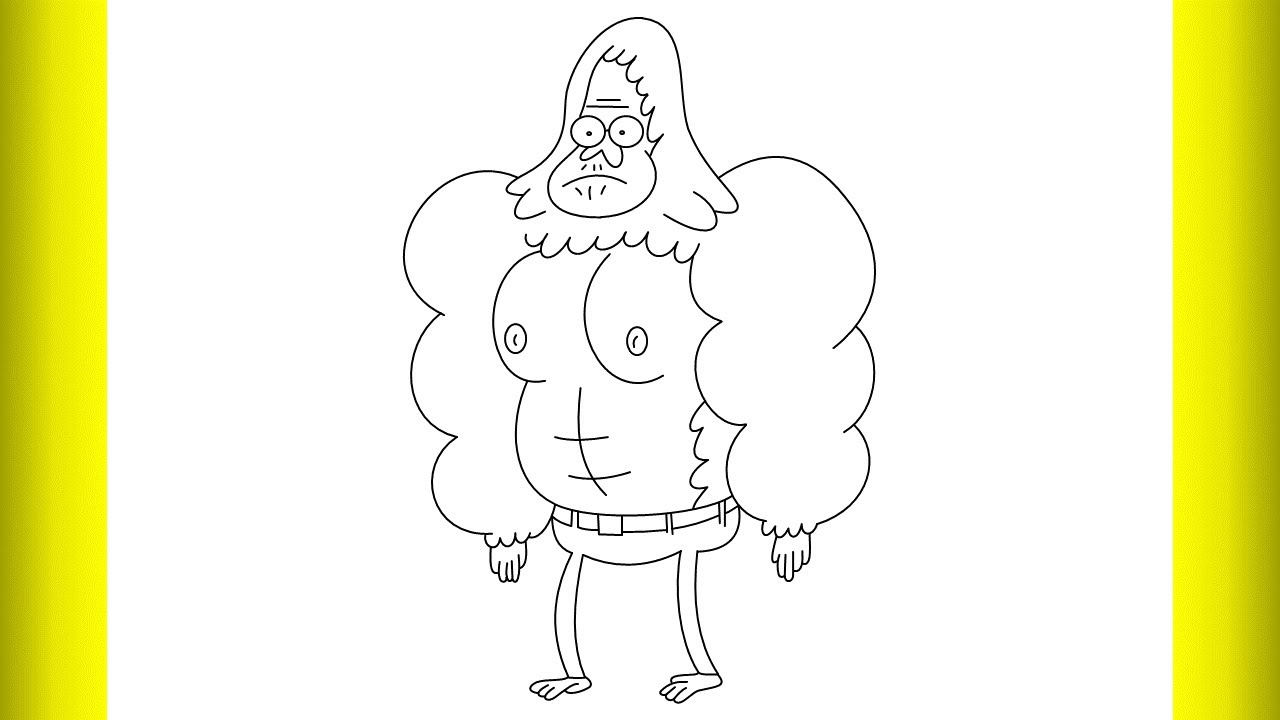 How To Draw Skips From Regular Show / Drawing Creation /