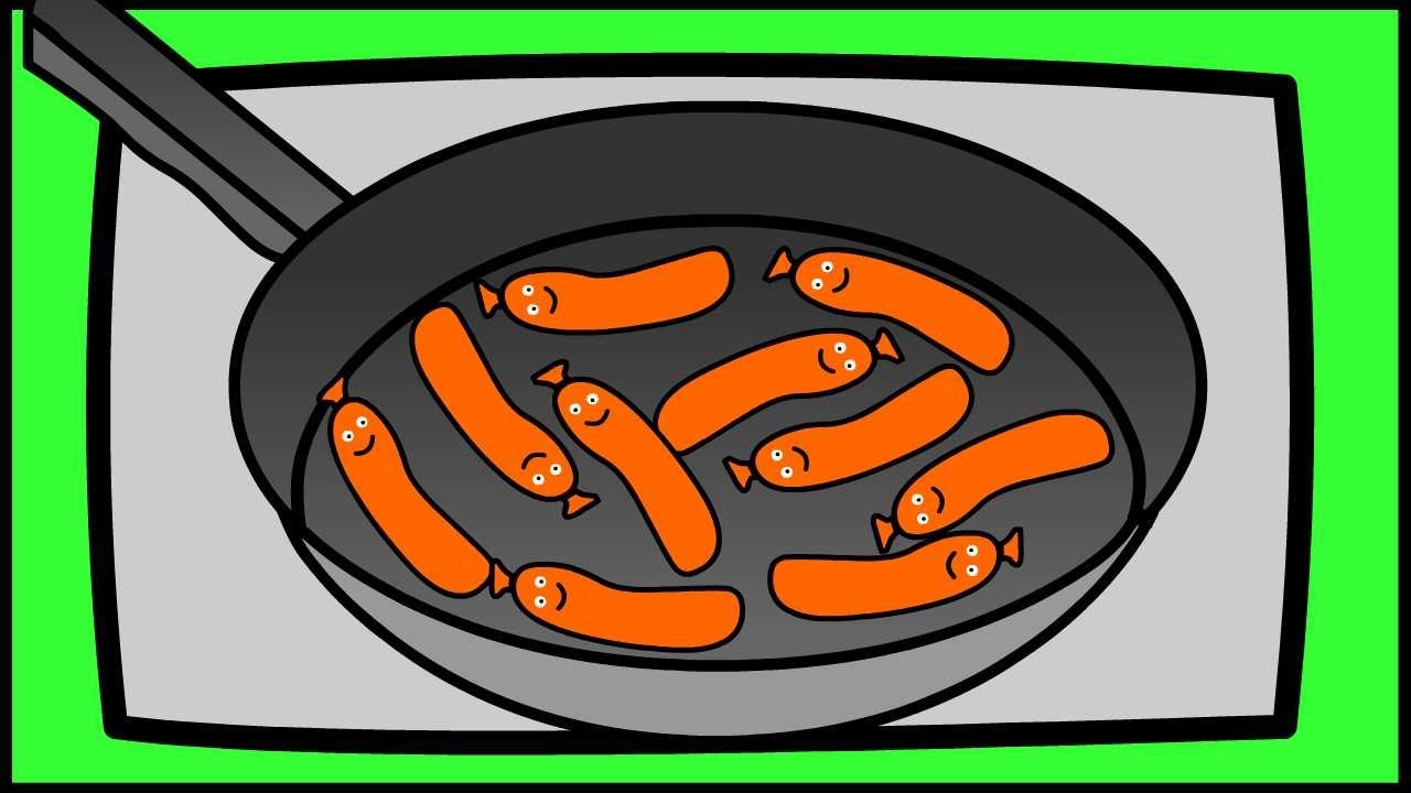 Ten Fat Sausages Sizzling in a Pan - Nursery Rhymes