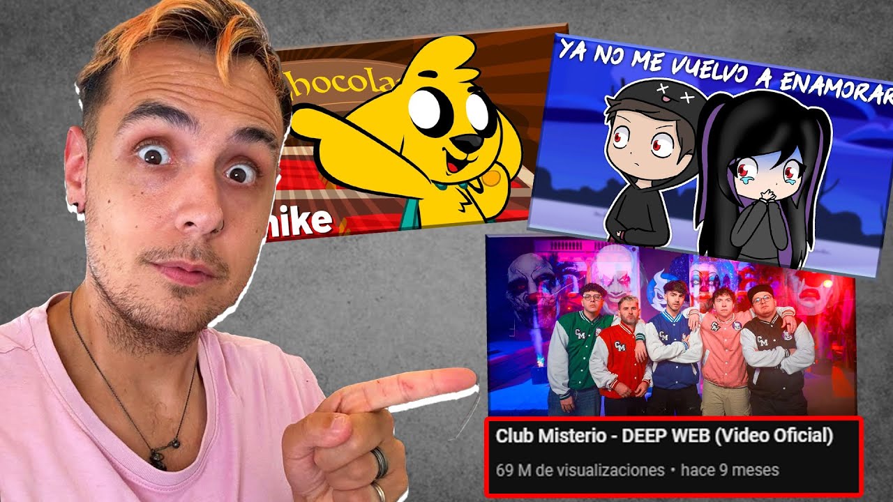 ESTAS SON LAS CANCIONES MAS VISTAS de los YOUTUBERS FAMOSOS 😮🎶🎤