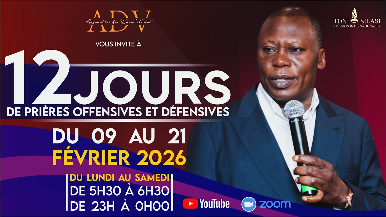Session du soir - 12 Jours de prières - Lundi 16.02.2026 #prièredusoir #intercession #jesus