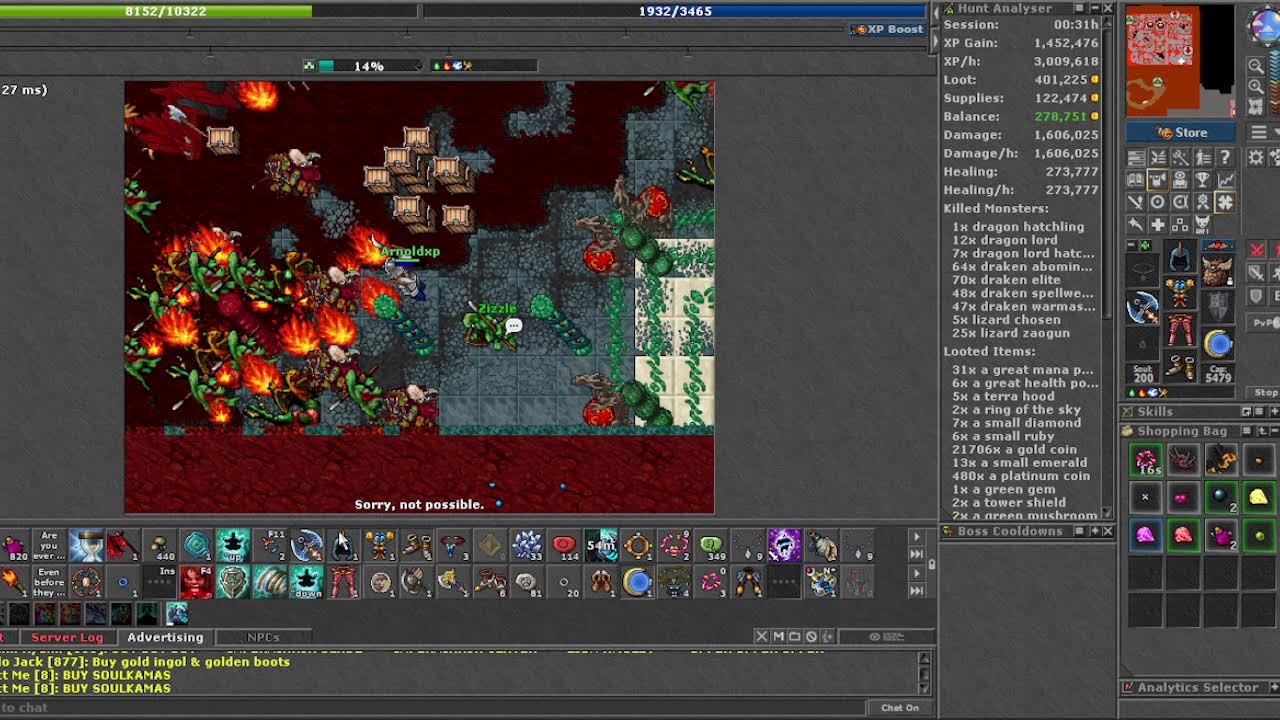 EK 652 ARNOLDXP #247 CUANTOS TIBIA COINS SE PRODUCEN EN DRAKENS (skill Axe 119)