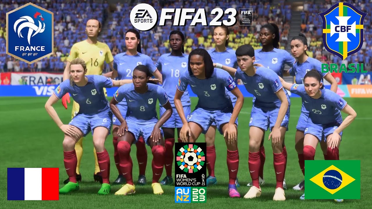 COUPE DU MONDE Féminine 2023 FRANCE Vs BRÉSIL - Match Groupe F - FIFA 23 4K