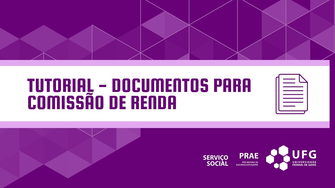 Tutorial - Documentos para Comissão de Renda