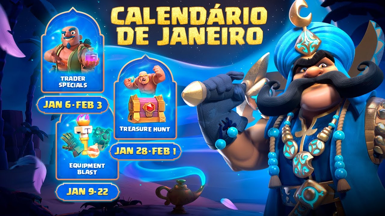 Calendário de JANEIRO no Clash of Clans: Eventos, Skins e NOVA Paisagem!
