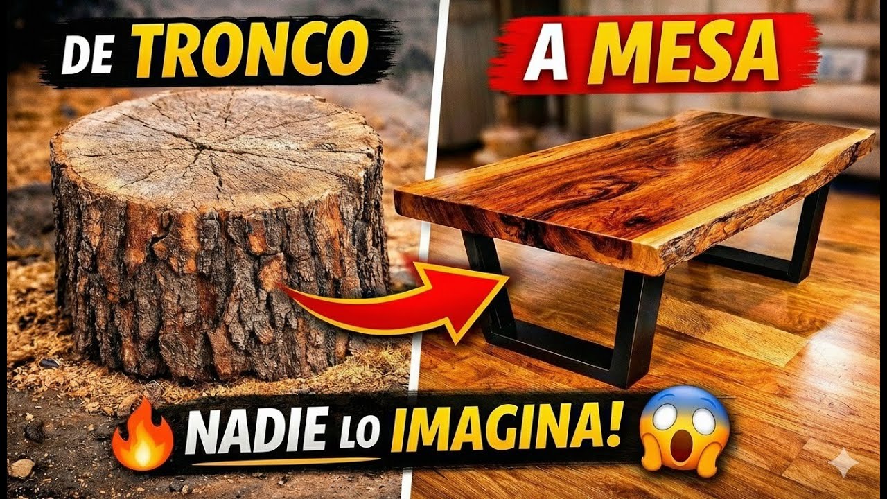De Tronco a Mesa 🔥 Ideas Creativas que Funcionan y Sorprenden | Mesa | Ideas que Funcionan | Tronco