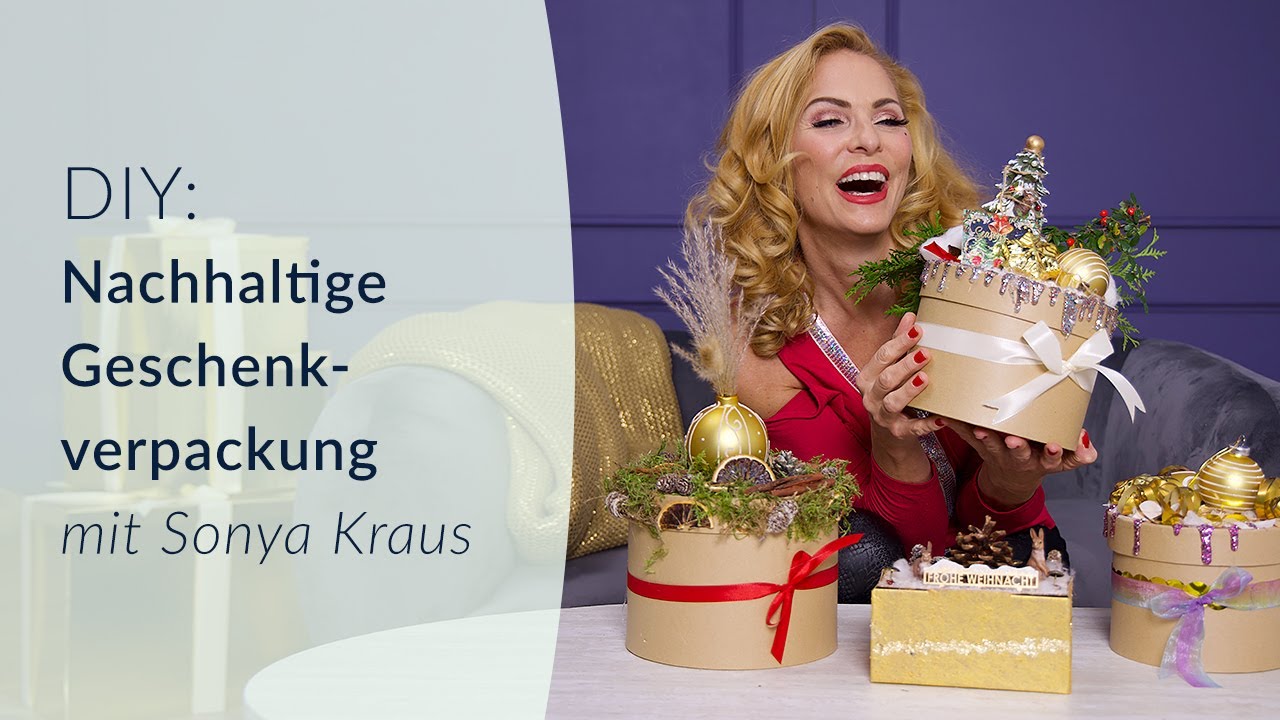 Tolle Geschenkverpackung zu Weihnachten mit Sonya Kraus – Kreatives Upcycling für die Festtage!