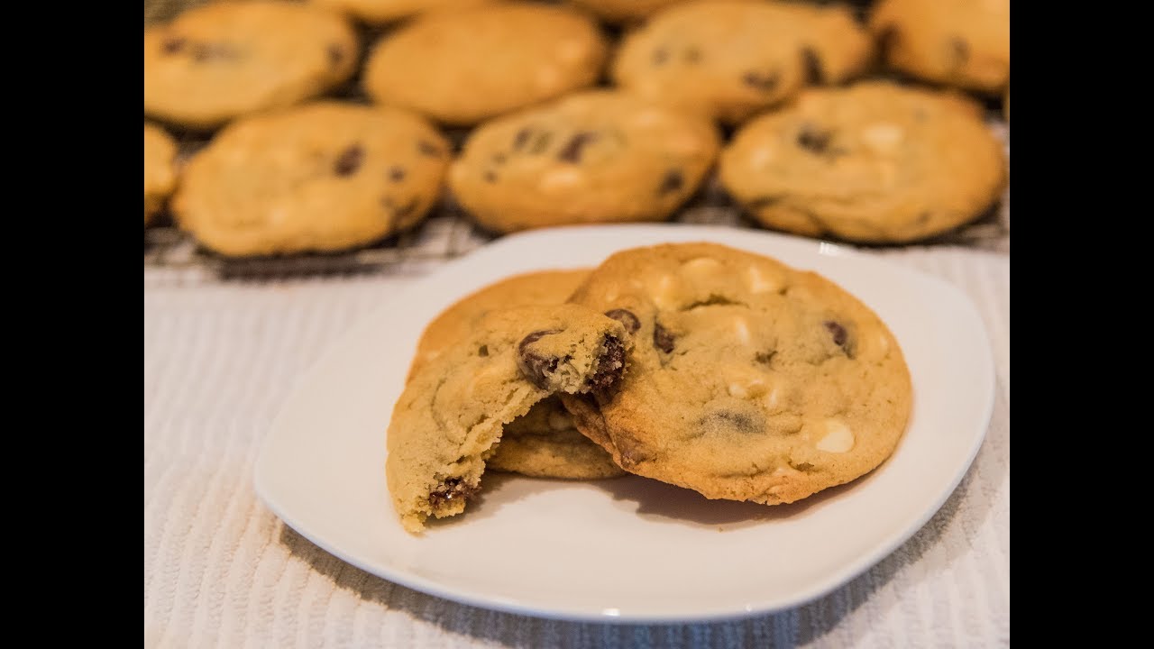 Chocolate Chip Cookies with Milk Chocolate and White Chocolate Chips