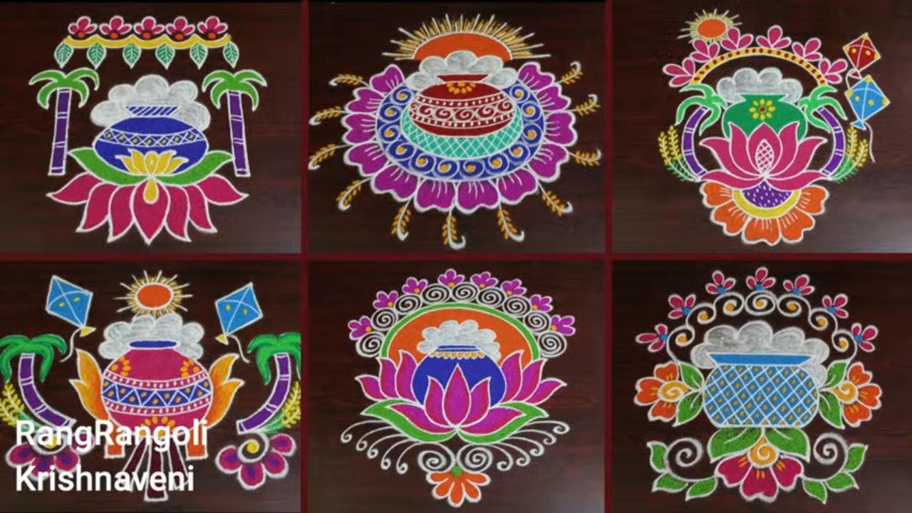 Sankranthi Muggulu Collection🌺Pongal Kolam 2026🌺Pandaga Muggulu🌺RangRangoli Krishnaveni