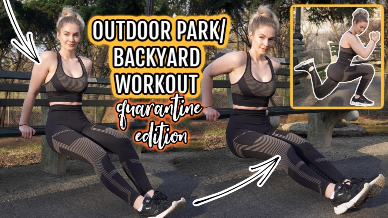 OUTDOOR PARK/BACKYARD FULL BODY WORKOUT (quarantine edition + doggies)