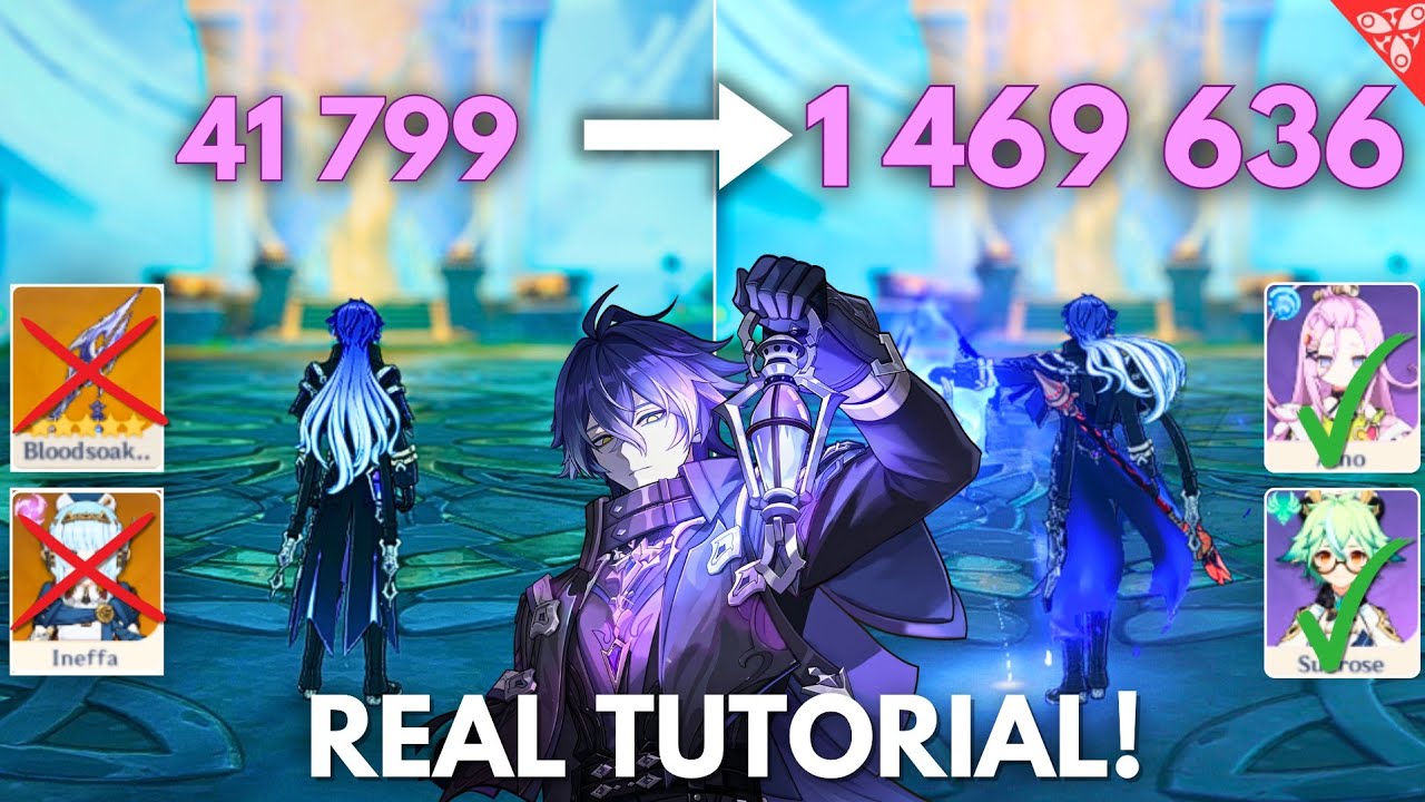 F2P:- Flins 1.4 Million Damage Tutorial !! [ Genshin Impact ]