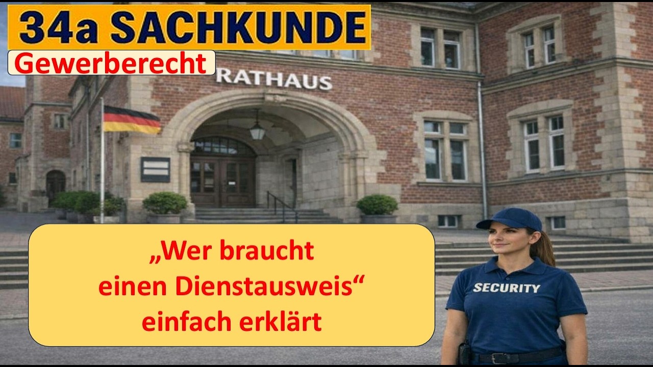34a Sachkundepr&uuml;fung &bdquo;&sect;18 BewachV erkl&auml;rt: Wer braucht einen Dienstausweis im Sicherheitsgewerbe?&ldquo;