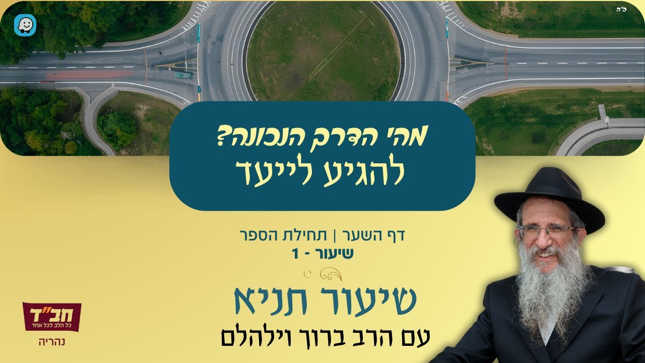 שיעור תניא - פתיחה - איך נגיע לייעד ? עם הרב ברוך וילהלם 1 #