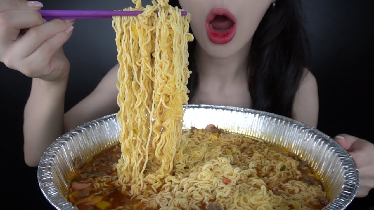 ASMR+ 맵찔이의 대왕뚜껑 도전! I'll try the spicy large cup noodles!