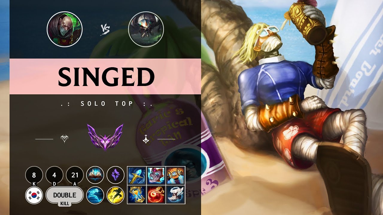 Singed Top vs Skarner - KR Master Patch 14.10