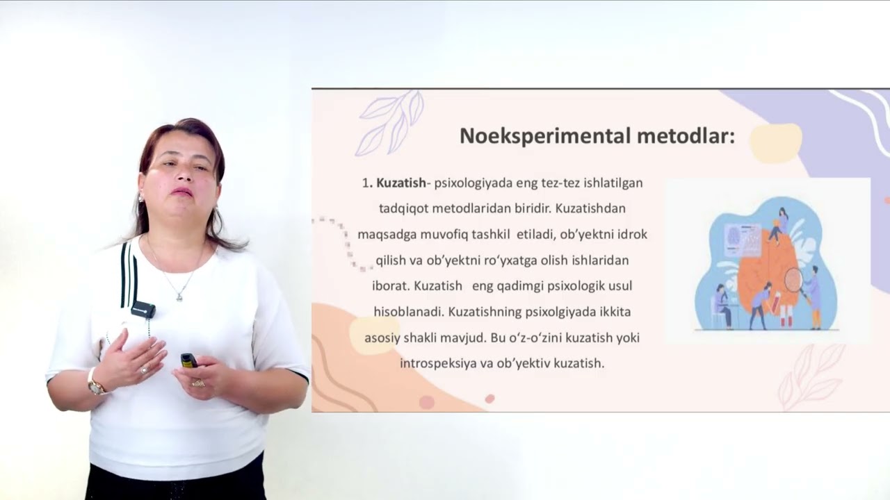 Noeksperemental psixologik metodlar - Almardanova Salomat Bobonazarovna