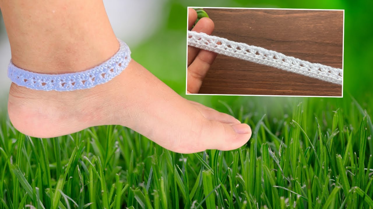 Crochet anklet tutorial step by step