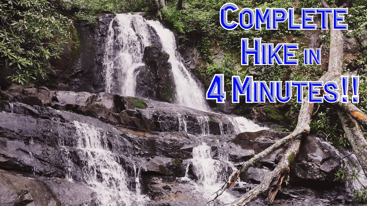 Laurel Falls Waterfall - Complete Hike in the Rain - No Talk, Just the Hike - Gatlinburg, Tennessee