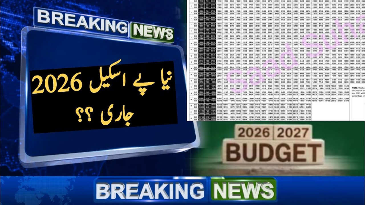 Basic Pay Scale Revised 2026 | w.e.f 01-07-2026 | New Revised Pay Scale Chart 2026 | Budget 2026 