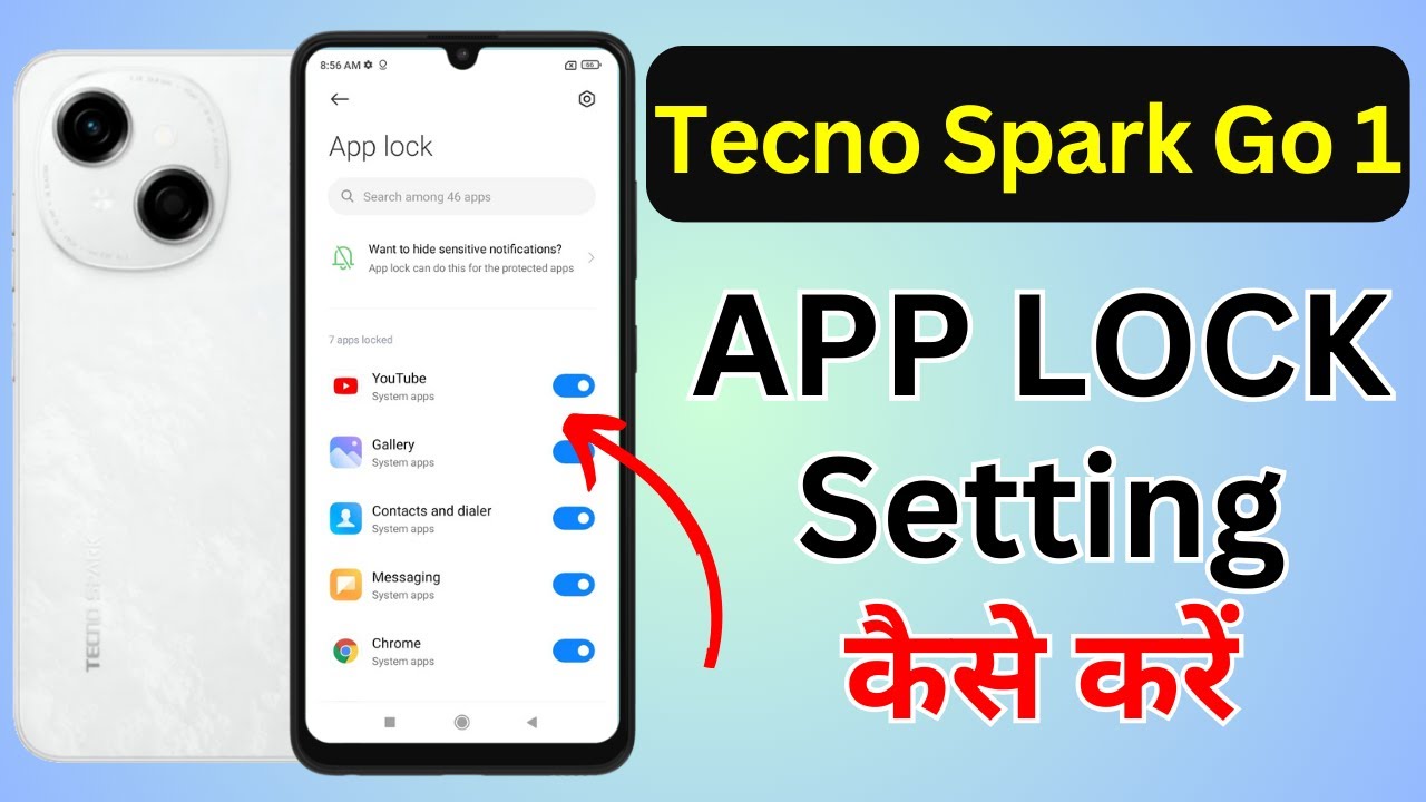 Tecno Spark Go 1 Me App Lock Kaise Lagaye | How To Lock Apps in Tecno Spark Go 1