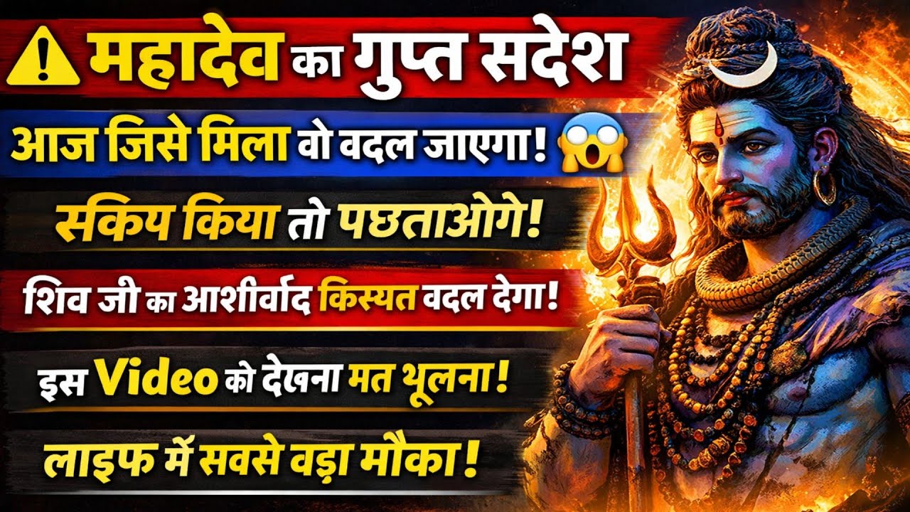 ⚠️ चेतावनी! महादेव का ये संदेश अनदेखा किया तो पछताना पड़ेगा 😱 | शिव जी का बड़ा संकेत 🔔 || #mahadev 