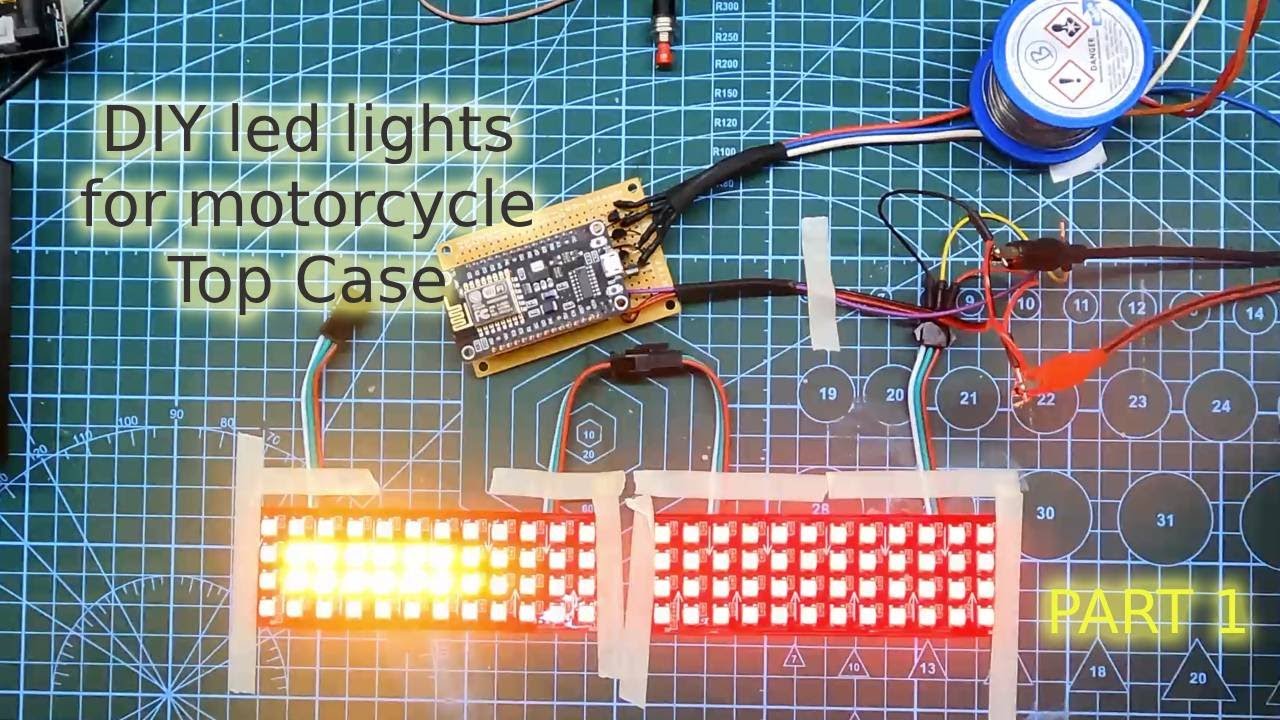 DIY Led φωτα για την βαλίτσα της μηχανής. PART 1 #8pins #diy #motorcycle
