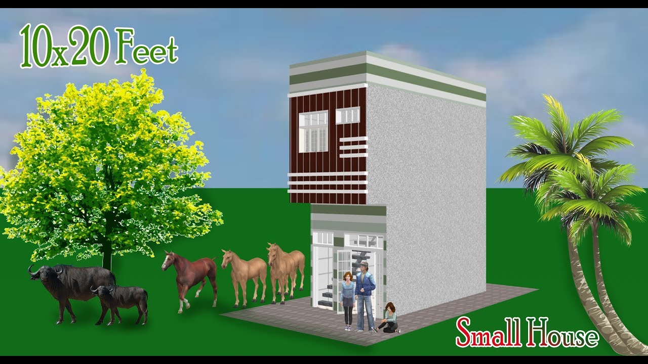 10x20 Feet small space house. कम खर्च व कम जगह में छोटा व अच्छा मकान कैसे बनाएं !