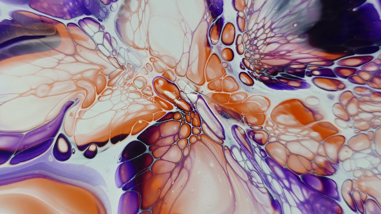 30 Minute Ambient Abstract Motion |  Lavender & Peach Cellular Motion