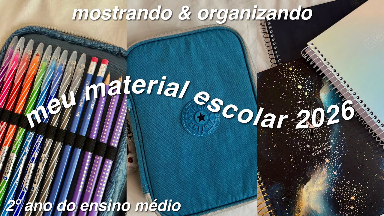 meu material escolar 2026 | mostrando e organizando