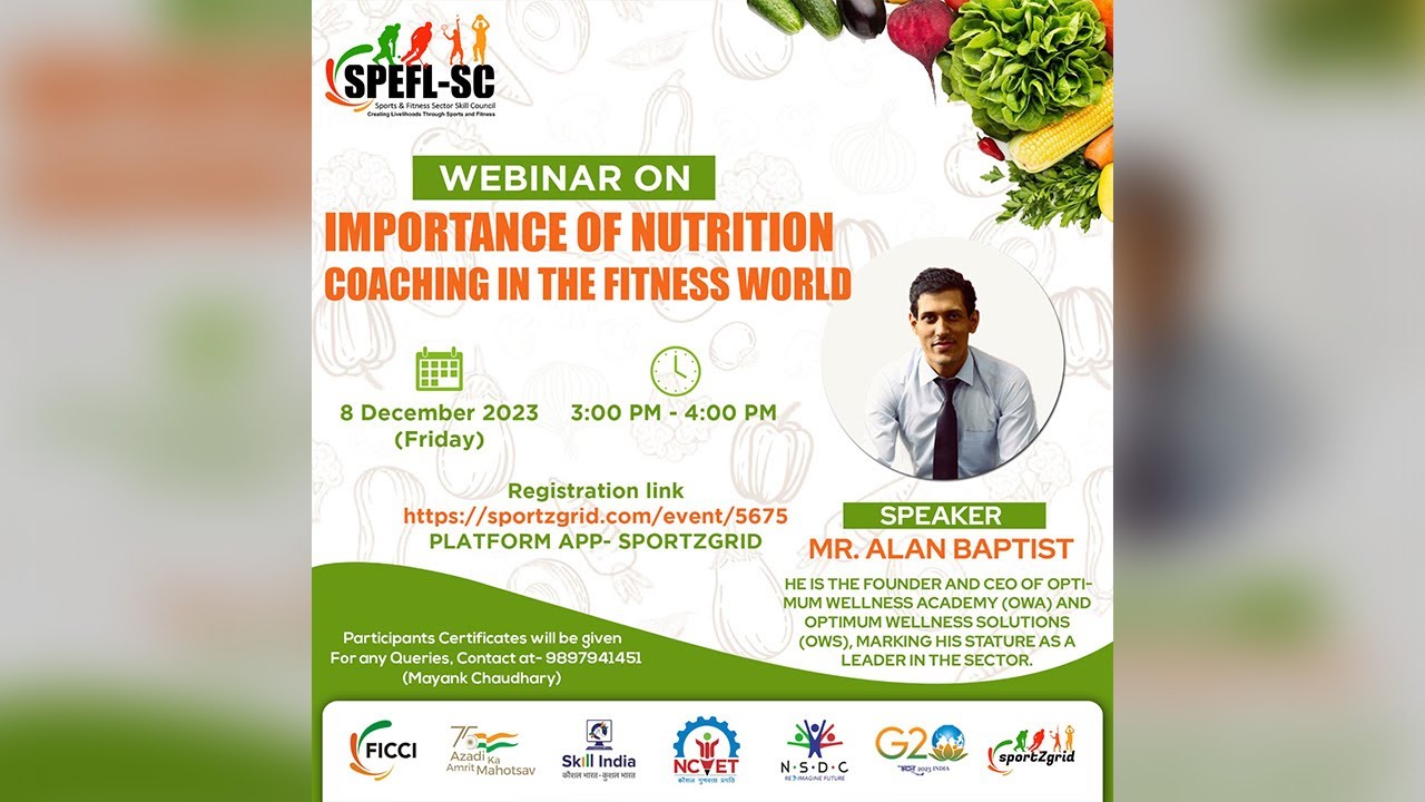 🌟Webinar On-Importance of Nutrition coaching in the fitness world 🌐