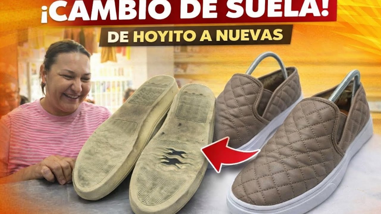 Así le hicimos CAMBIO DE SUELA y quedaron como nuevos 😱