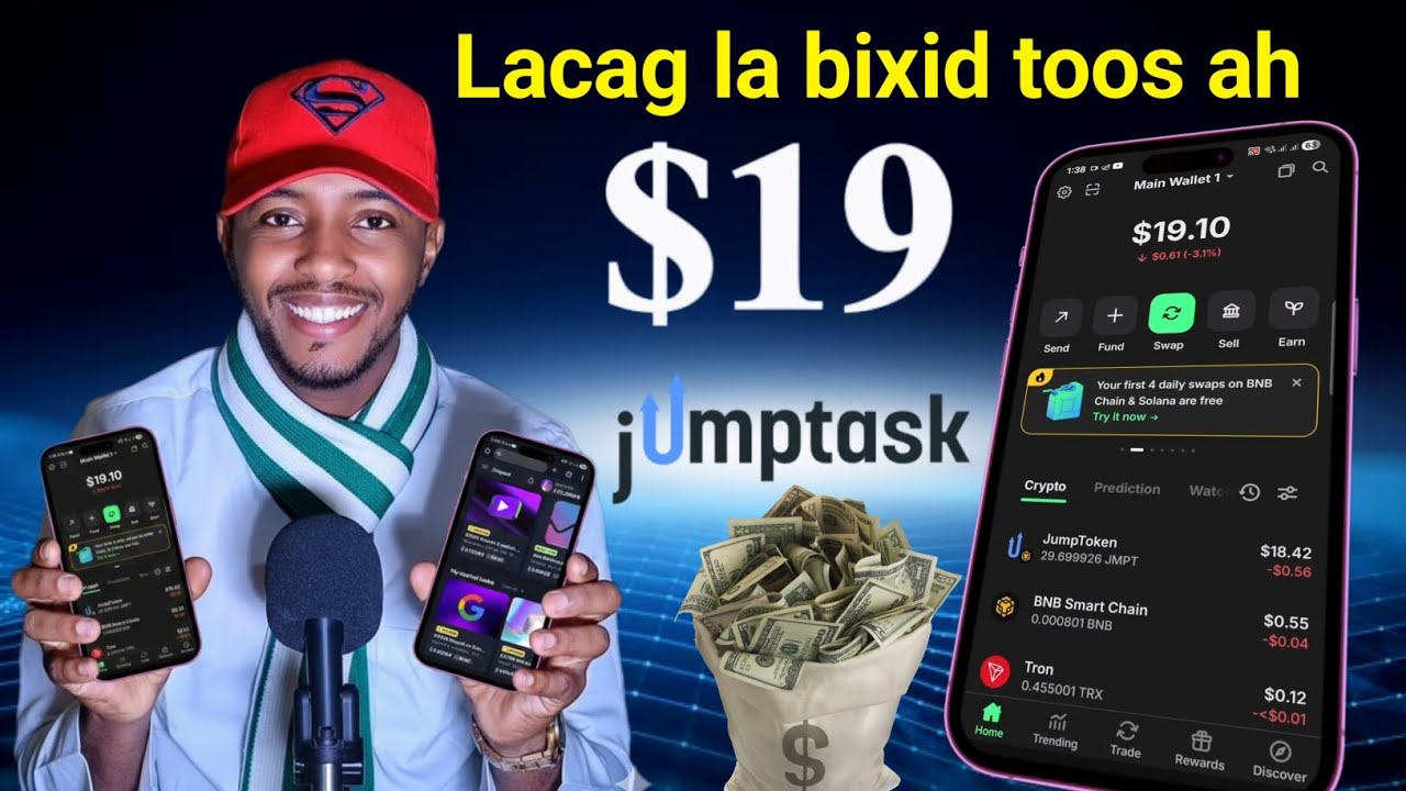 $19 Lacag la bixid toos ah | JumpTask | Real 100% | Ka faaideyso oo hada lacag ka samee 