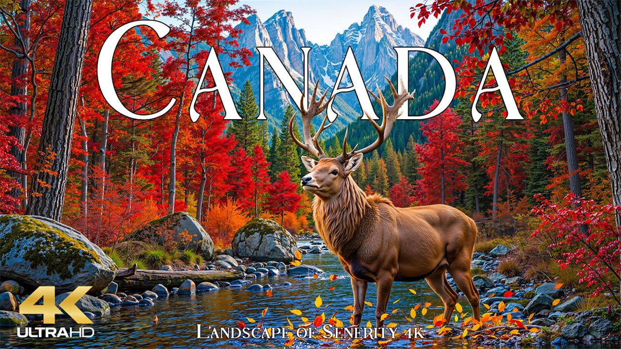 Beautiful Autumn in Canada 4K UHD 🍁 A golden journey through the peaceful soul of Canadian fall