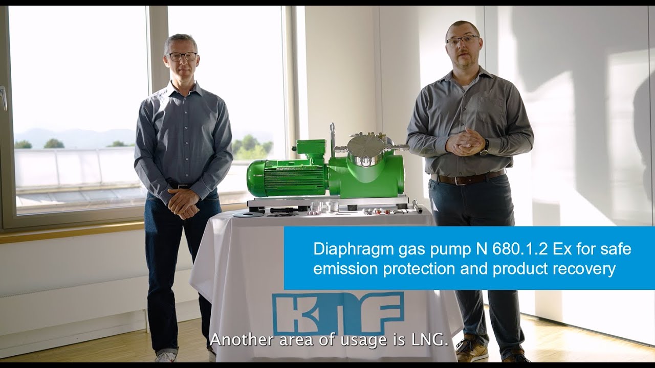 Diaphragm gas pump N 680.1.2 Ex for safe emission protection and product recovery