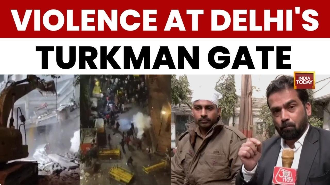 Turkman Gate Violence During MCD Demolition | Cops Injured, 5 Arrested | Turkman Gate Ground Report