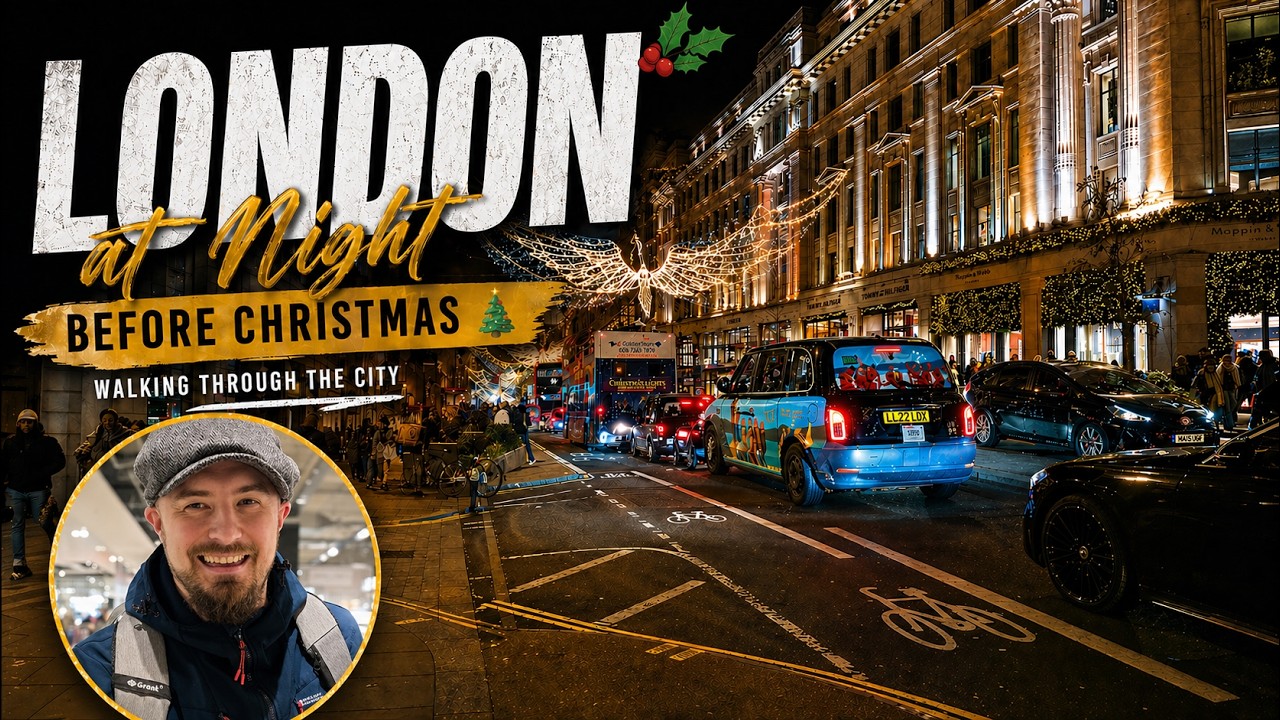 London at Night Before Christmas 🎄 | Walking Through the City