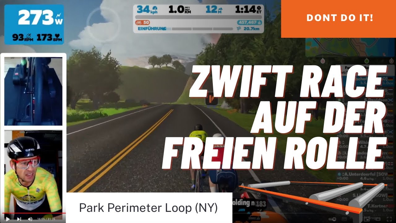 ZWIFT RACE auf einer freien Rolle - I do it again!