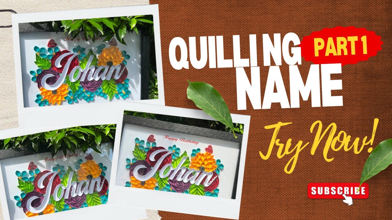 Best Birthday Gift Idea | Quilling Name Art Tutorial/Unique Handmade Gift/Personalized QuillingFrame
