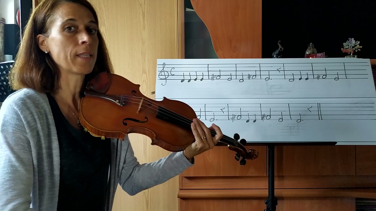 Leçon 28 de 🎻violon: notre première mélodie 1er et 2eme doigt😄