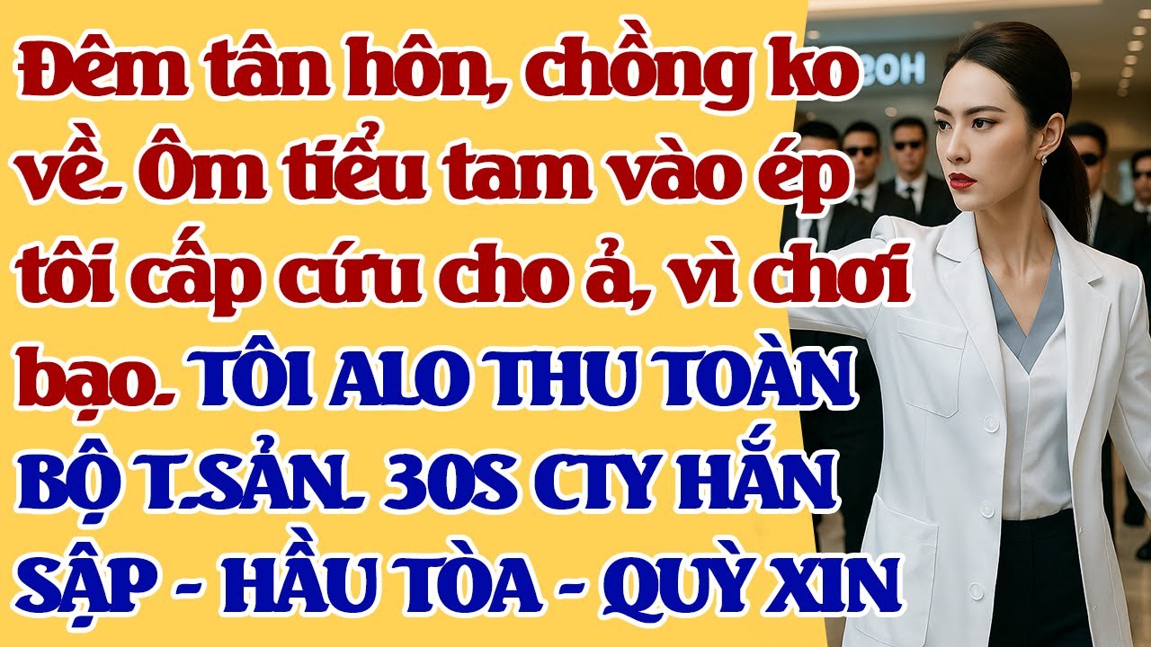 Đêm tân hôn,Chồng ôm tiểu tam vào BV ép tôi c.ấp c.ứu cho ả, vì ch.ơi b.ạo. 0S CTY HẮN SẬP TAY TRẮNG