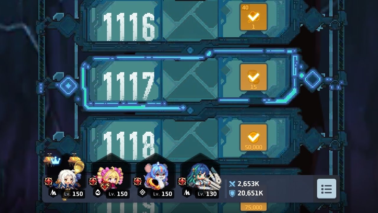 Orbital Lift floor 1102-1117 | Guardian Tales