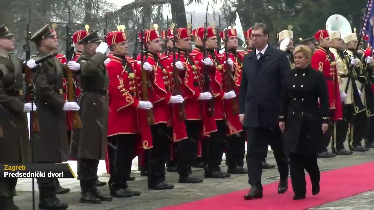 Svečani doček Vučića na Pantovčaku