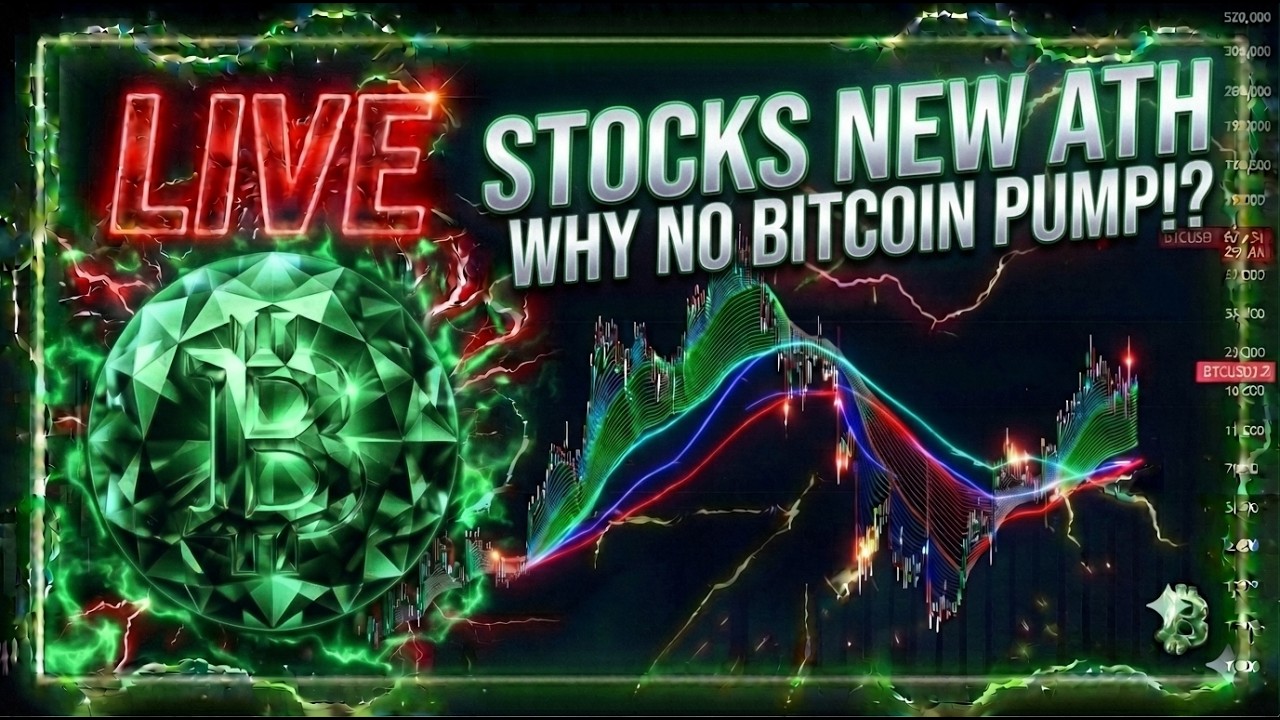 STOCKS CLOSE TO NEW ATH BUT NO BITCOIN PUMP? Preparing For End of Bear Market! Bitcoin Dogecoin LIVE