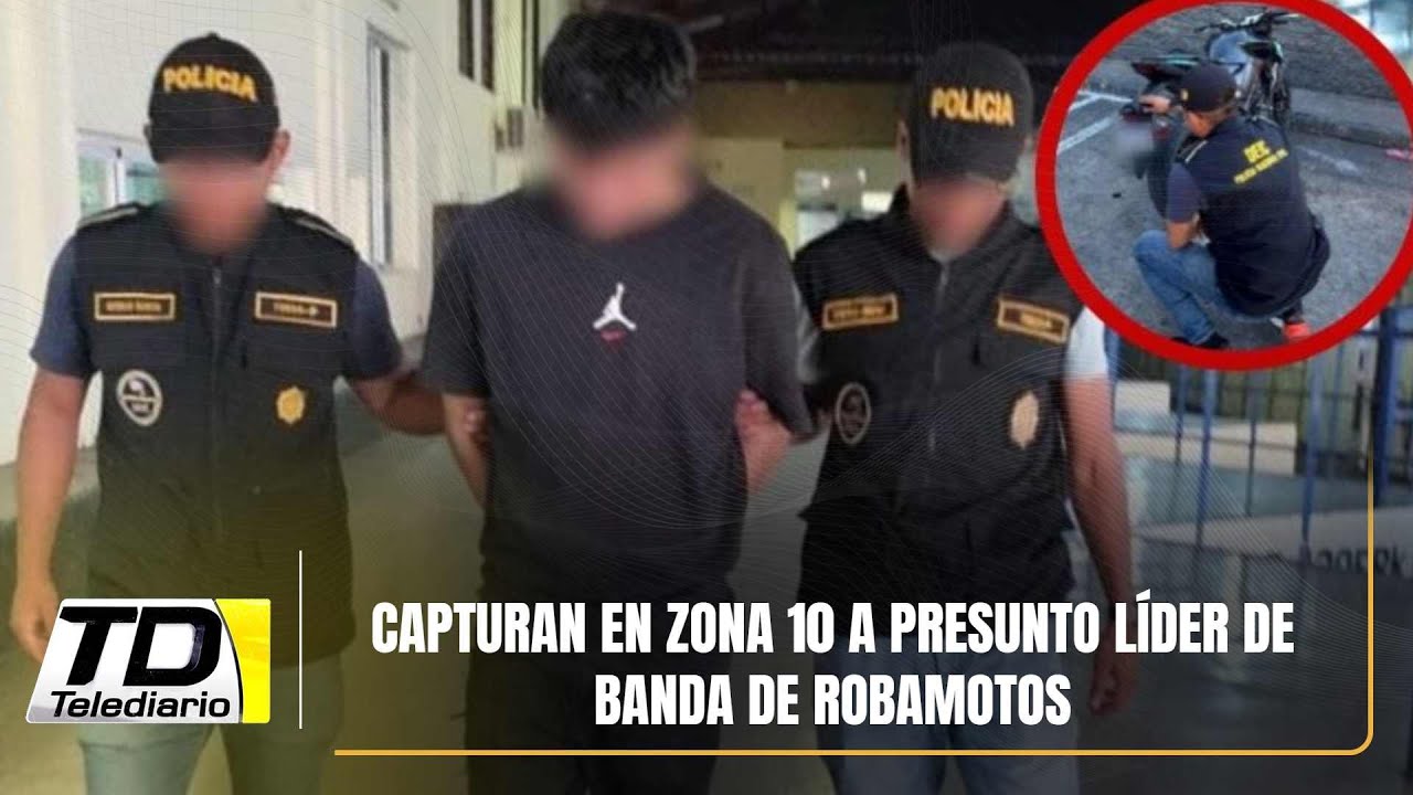 Capturan en zona 10 a presunto l&iacute;der de banda de robamotos