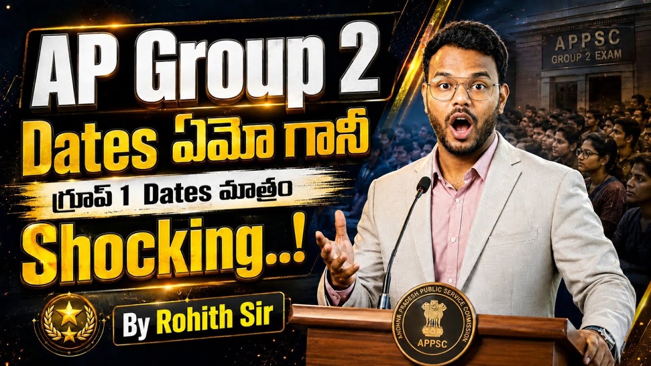 AP Group 2 Dates ఏమో గాని గ్రూప్ 1 Dates మాత్రం Shocking..!By Rohith Sir
